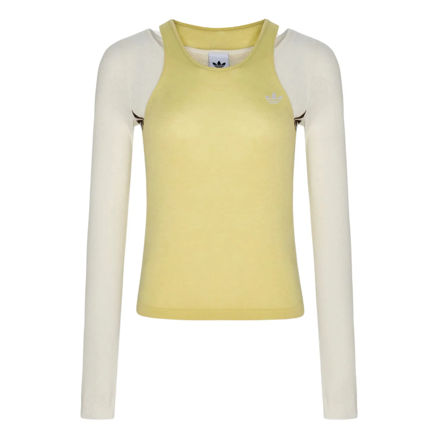 Женская футболка с принтом Adidas Originals, Yellow/Jade White