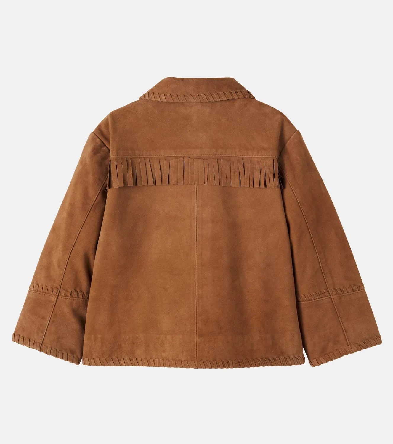 Легкая куртка из замши с бахромой Pocahantas Bonton, коричневый — фото 2