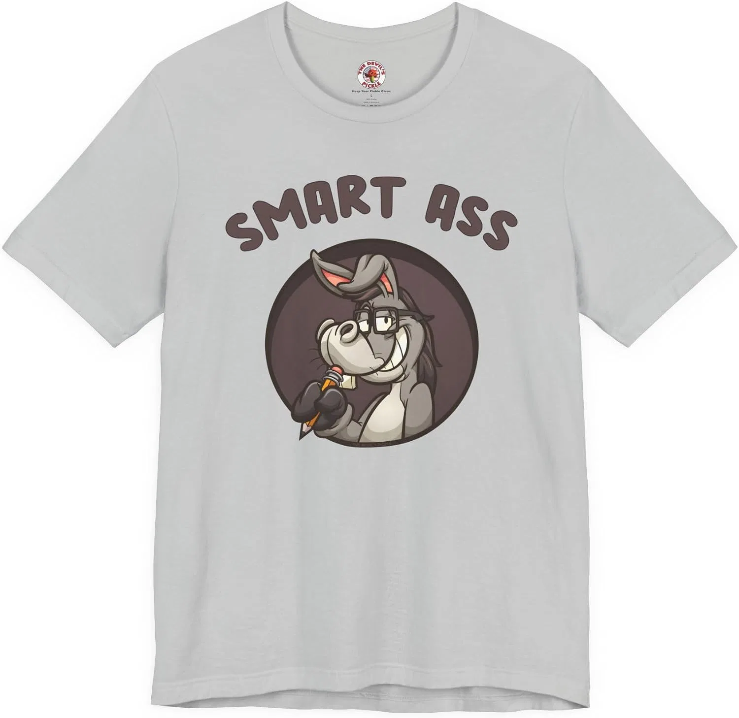 Женская футболка с принтом Smart Ass, Athletic Grey