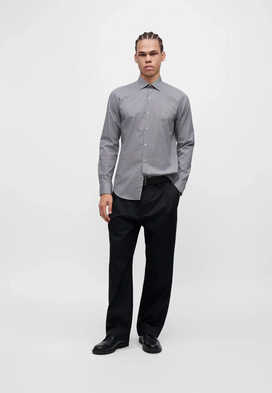 Узкая рубашка Calvin Klein, Gray — фото 2