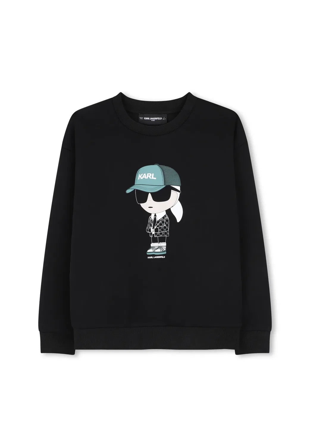 Толстовка унисекс - толстовка Karl Lagerfeld Kids, Black — фото 2