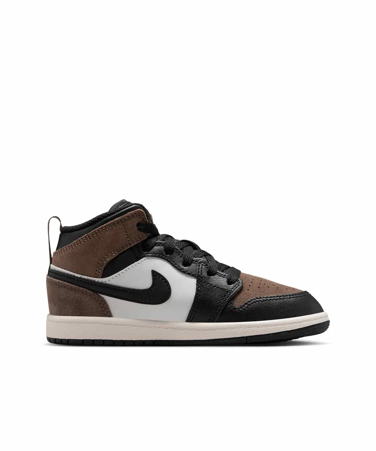Детские кроссовки с высоким берцем Jordan 1 Mid Little Kids' Shoes JORDAN BRAND, Black — фото 3