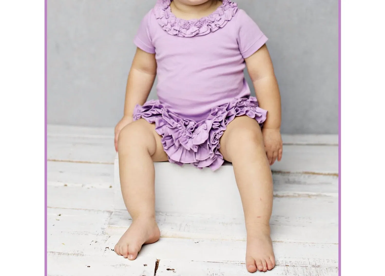 Детские шорты для девочек с оборками Joy Bloomer Lemon Loves Layette, Sheer Lilac — фото 2