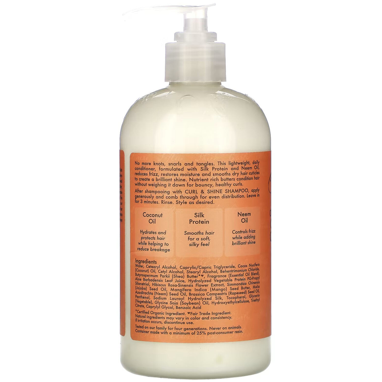 SheaMoisture, кондиционер для завивки и блеска, кокос и гибискус, 384 мл (13 жидких унций) — фото 3