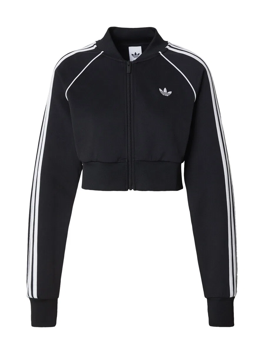 Худи на молнии ADIDAS ORIGINALS 'SST' черного цвета