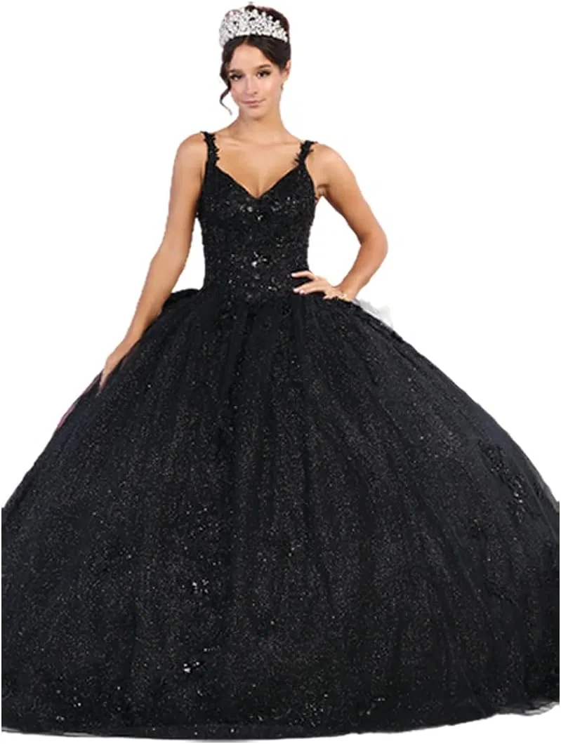 Платье бальное с вышивкой Sweet 16 Ball Gown, Black