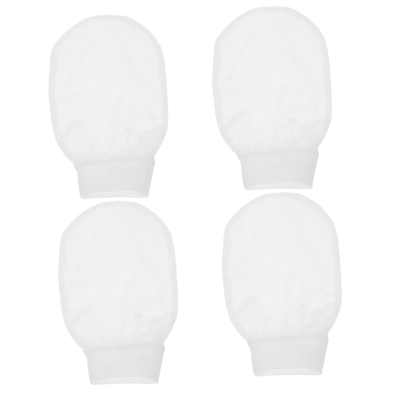 Эксфолиирующие перчатки для ванны FOMIYES, 4 шт, White