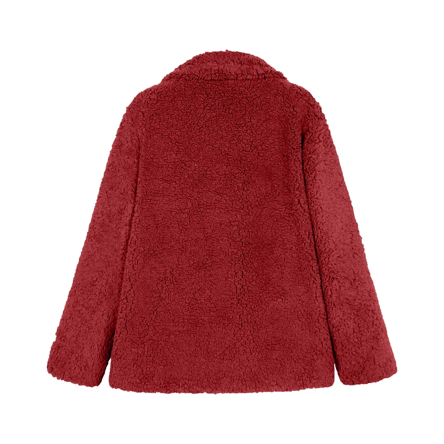 Женская куртка из флиса с отложным воротником Teddy Fleece Jacket, Rosso — фото 3