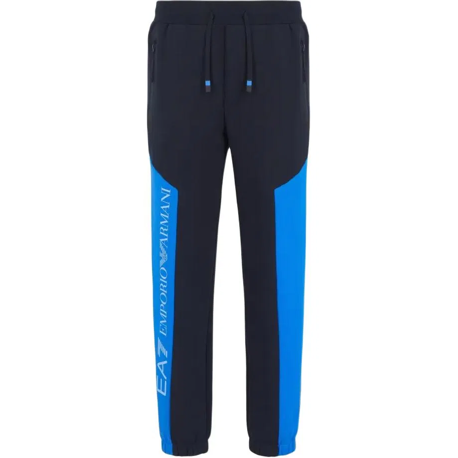 Мужские спортивные штаны из футера с начесом EMPORIO ARMANI, Blue