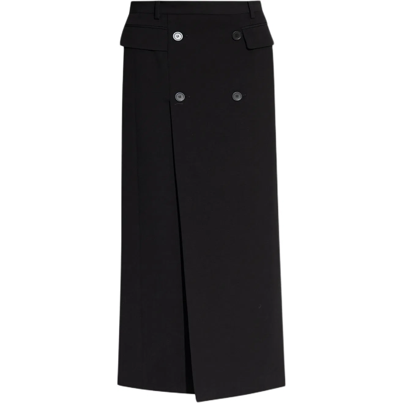 Длинная юбка с декоративными пуговицами, Balenciaga, Black