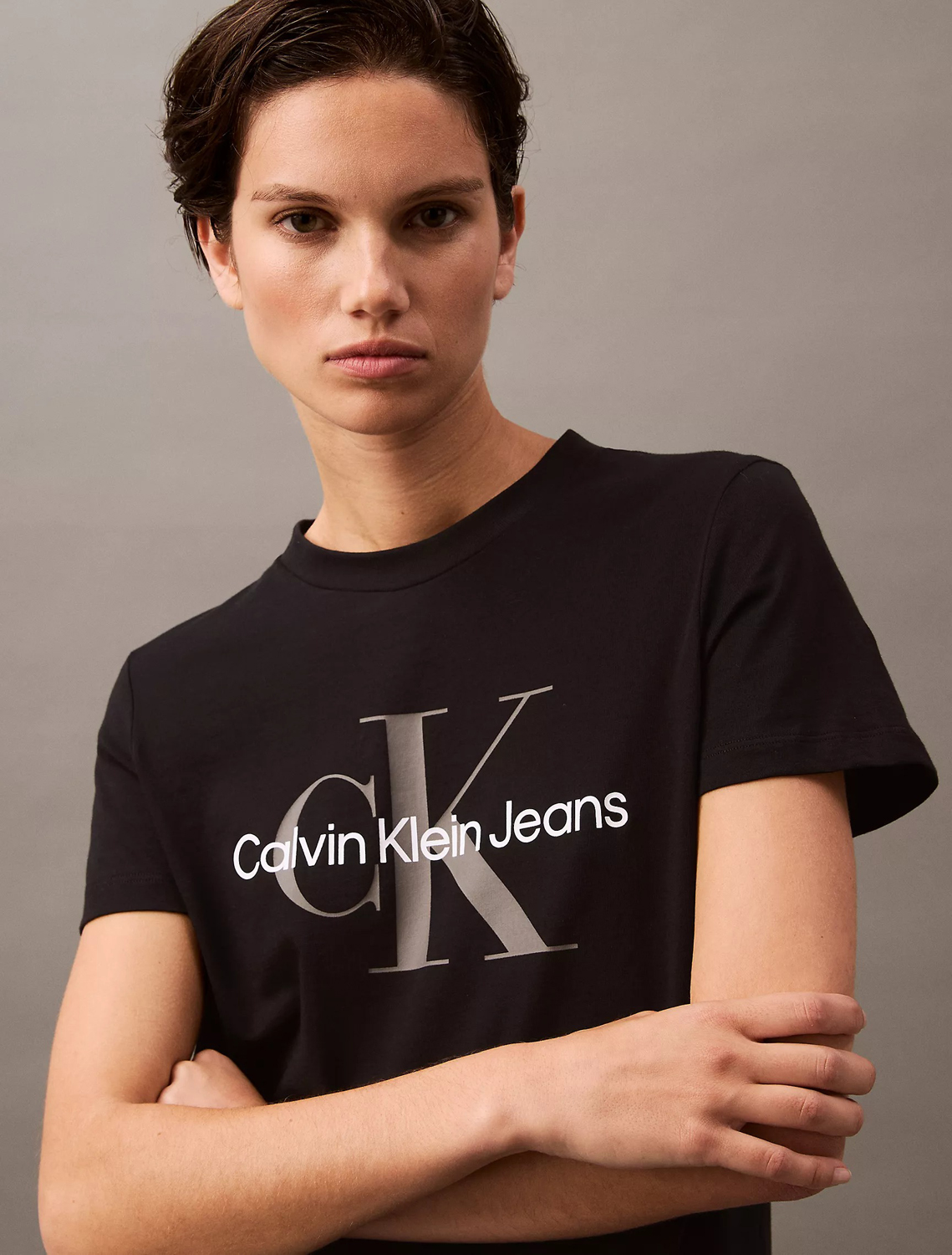 Футболка Calvin Klein Monologo, черный — фото 3