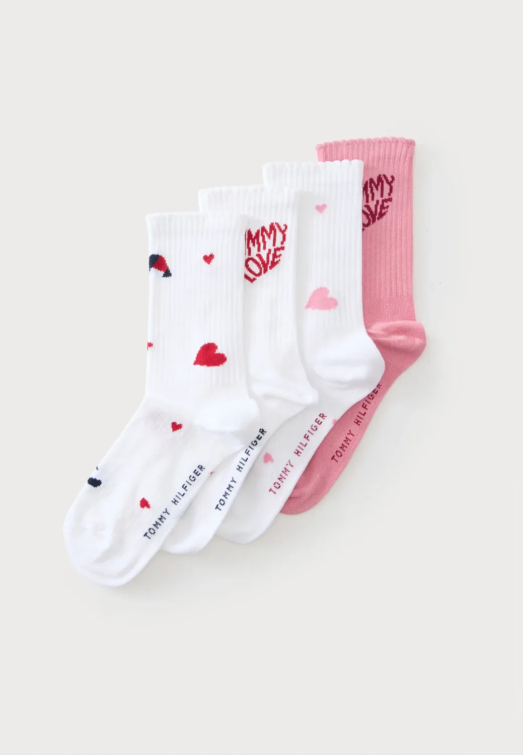 4 пары носков Tommy Hilfiger, Pink/White