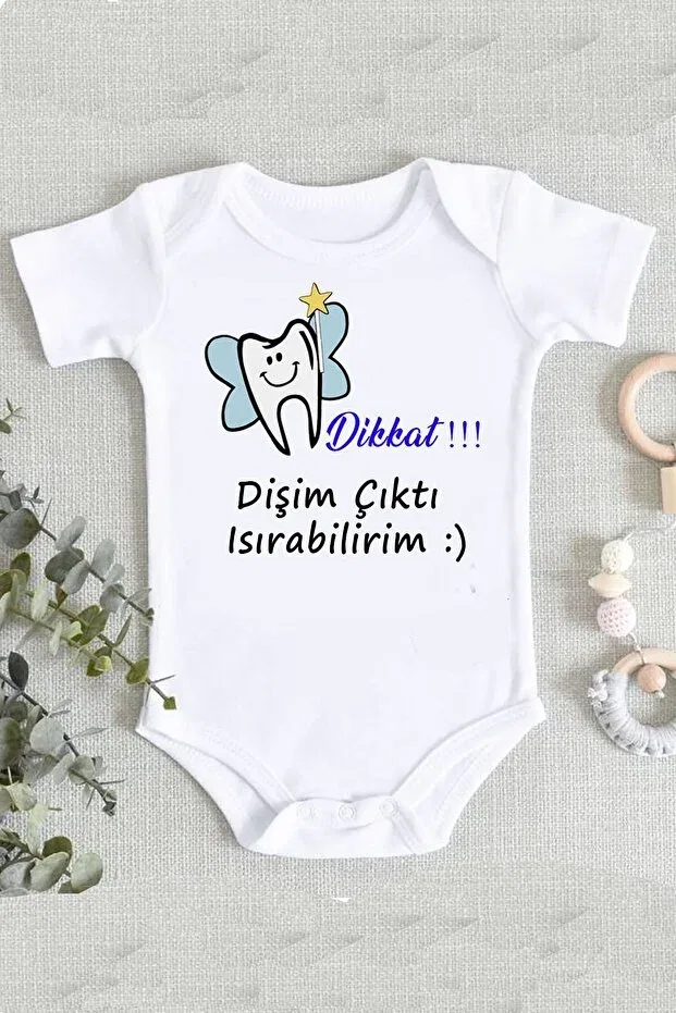 Детское боди для новорожденных с принтом Tooth Wheat My Tooth Came Out Hamiletshirtum, White