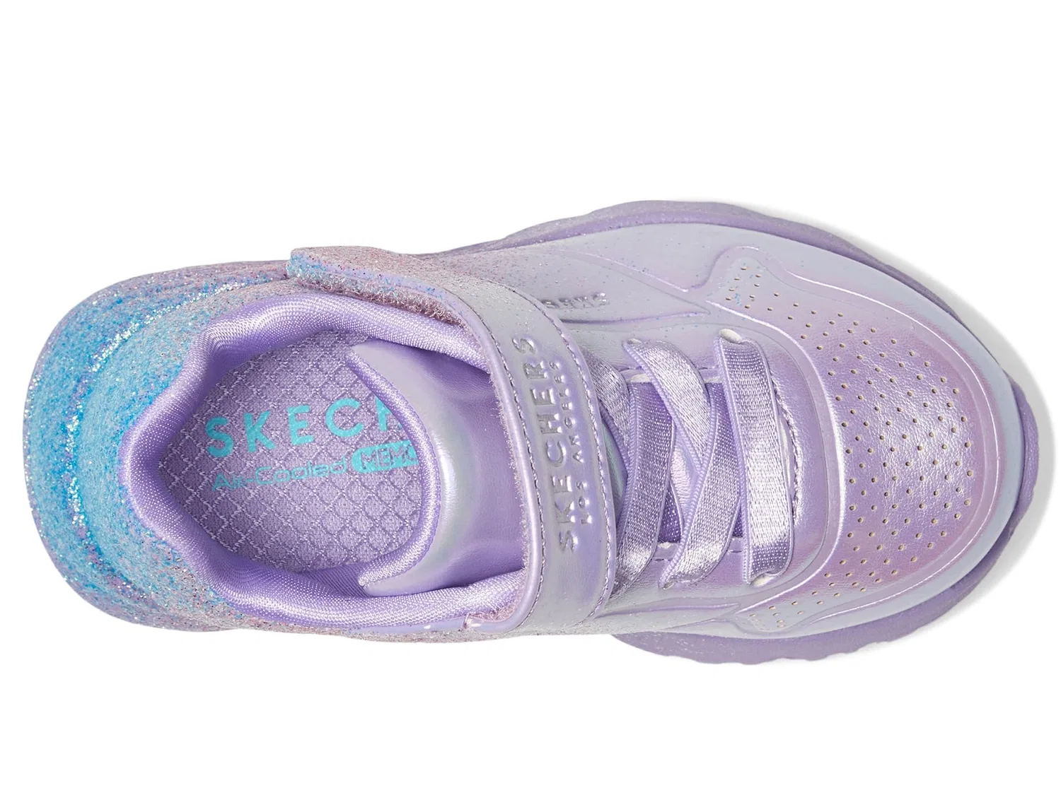 Детские кроссовки для девочек с шнуровкой One Lite Skechers, Lavender Multicolor — фото 2