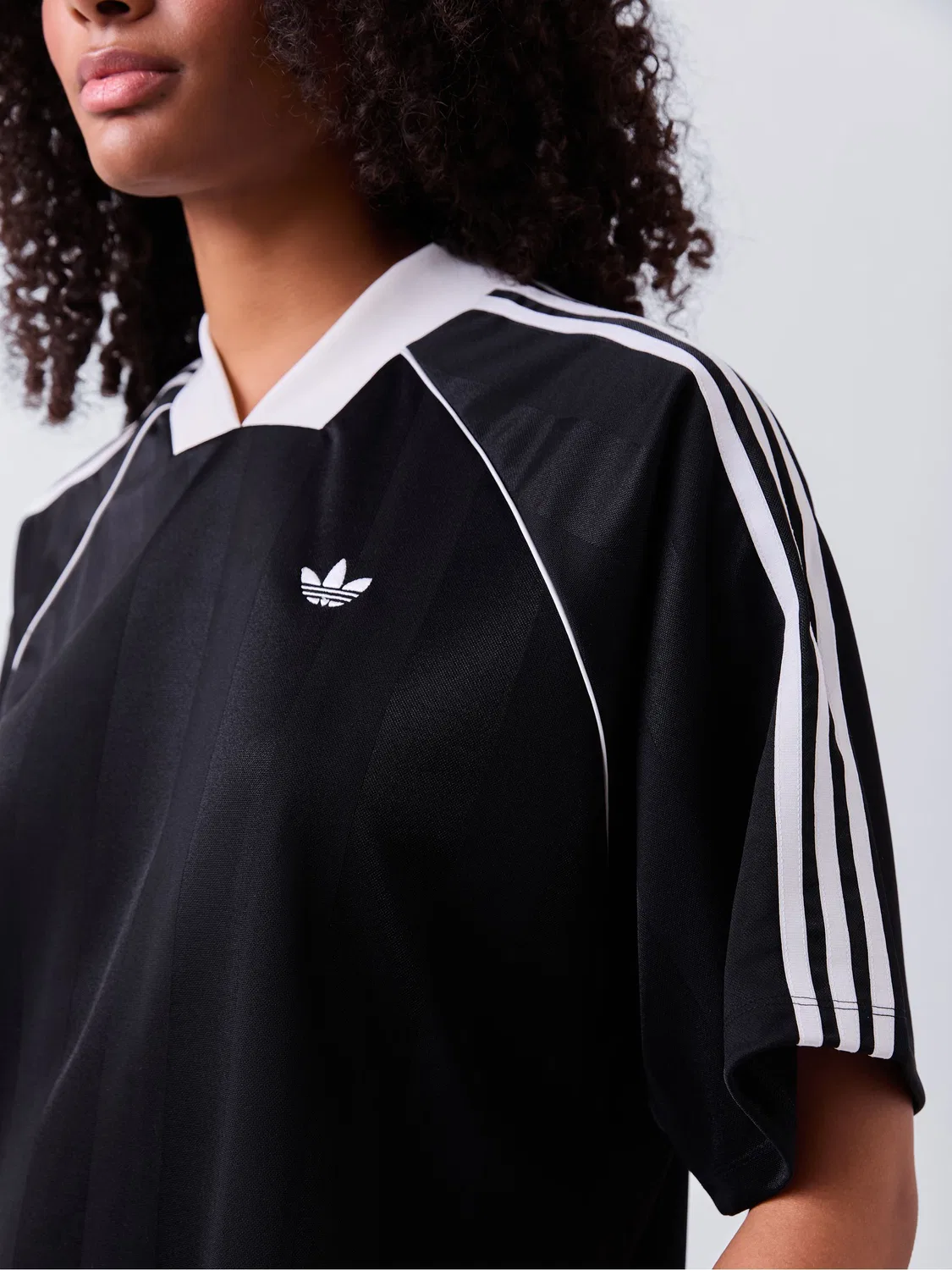 Футболка с жаккардовым узором, 3-Stripes, adidas Originals, черный — фото 4