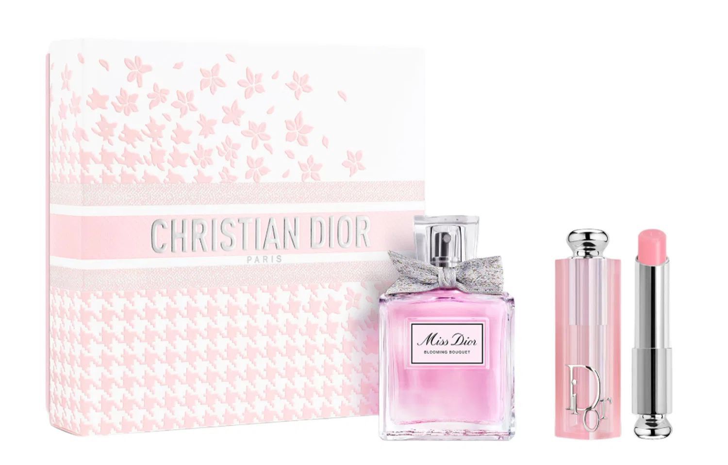 Женский парфюмерный набор Miss Dior Floral Eau De Parfum 50 мл и бальзам для губ J'adore 3,2 г, DIOR, Limited Edition
