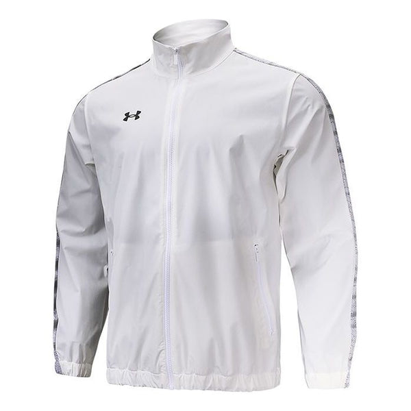 

Куртка sportstyle woven full zip jacket 'white' Under Armour, белый