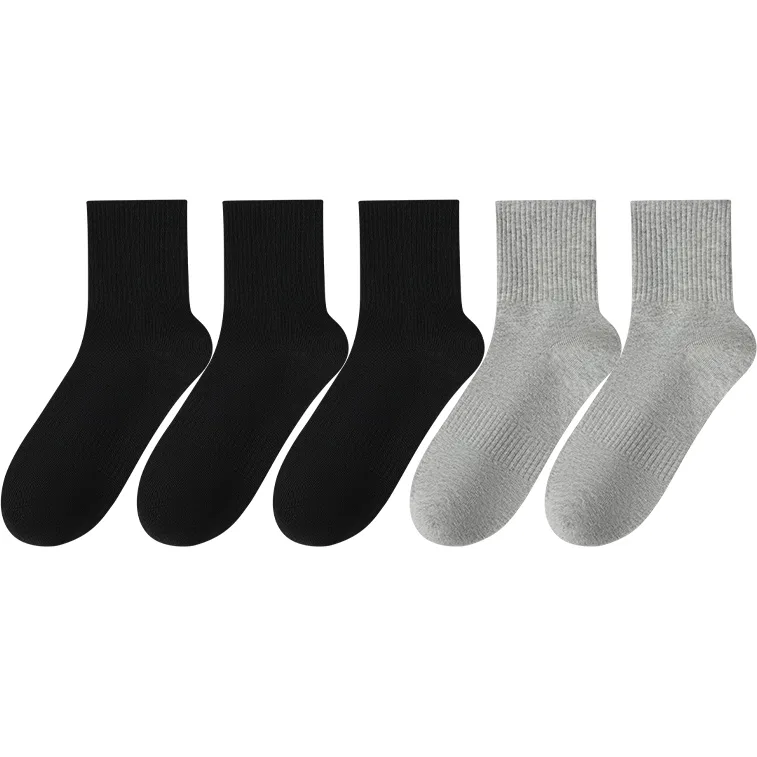 Детские носки 5 пар DUSHILIREN, Цвет 5 Pack Long Shaft (3 Black+2 Gray)