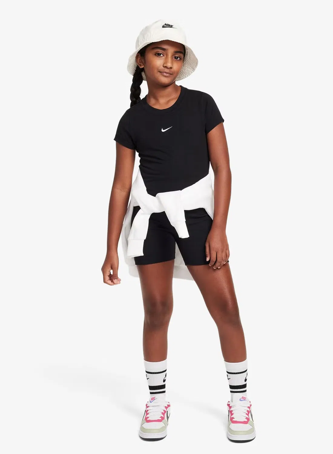 Футболка с коротким рукавом Nike G NSW Tee SS Slim Mod Crop, черный — фото 4