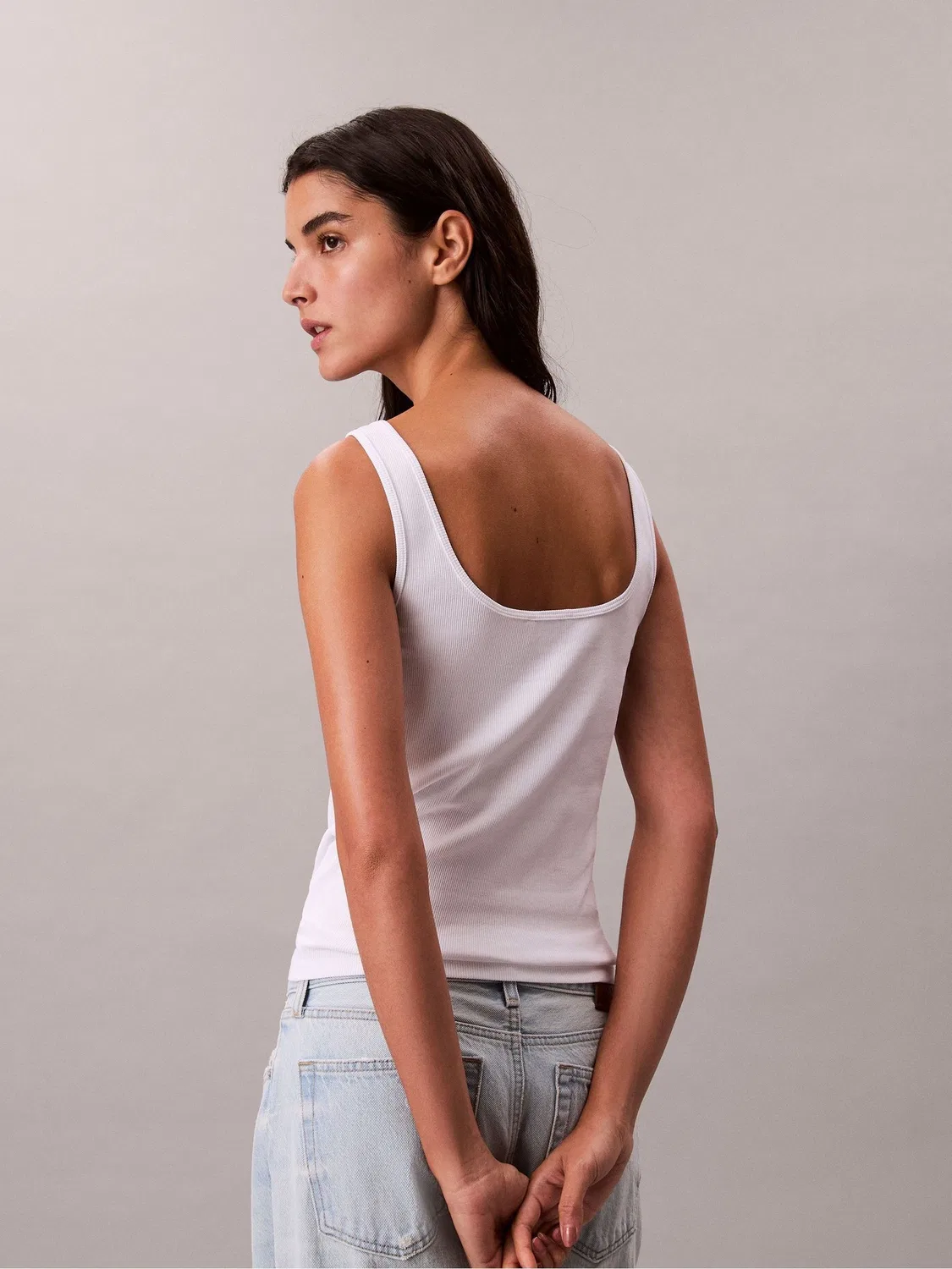 Топ Calvin Klein Monologo, белый — фото 2