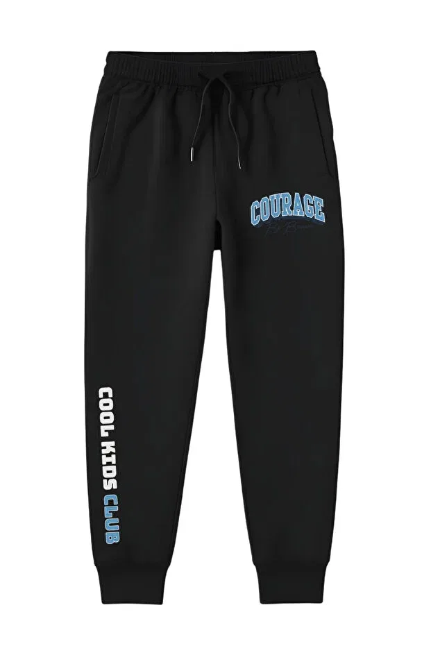 Детские спортивные штаны для мальчиков с принтом Courage Panios Kids, Black