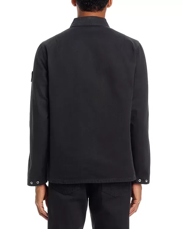 Мужская куртка с длинным рукавом Pocket overshirt Stone Island, черный — фото 4