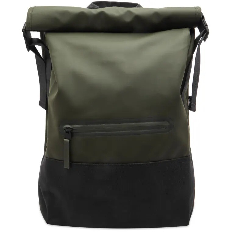 

Рюкзак Rains Trail Rolltop, темно-зеленый