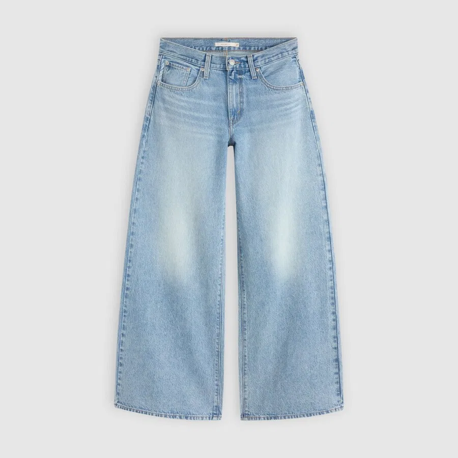 Джинсы LEVI'S Wide leg Jeans 'Middy' светло-голубого цвета — фото 3