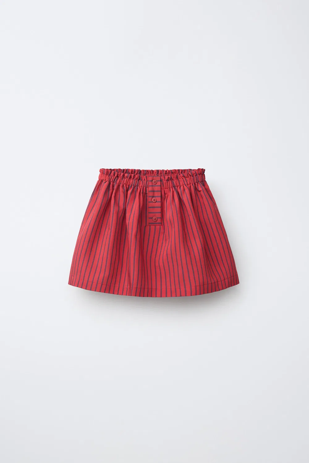 Юбка в полоску из смеси модала ZARA, Red