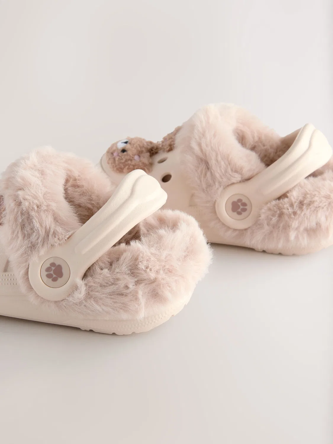 Тапочки-клоги с подкладкой из искусственного меха, Neutral Bear Next, нейтральный бежевый — фото 4