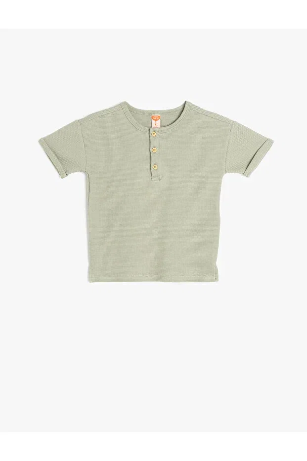 Детская футболка с коротким рукавом хлопковая Basics Koton, Khaki