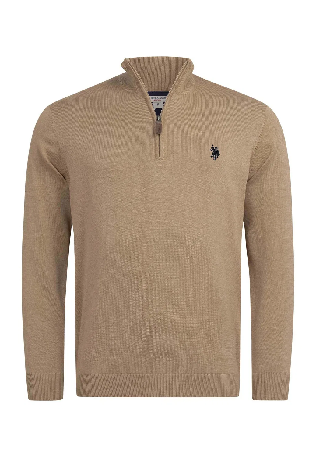 Пуловер с высоким воротником USKnooxx U.S. Polo Assn., коричневый