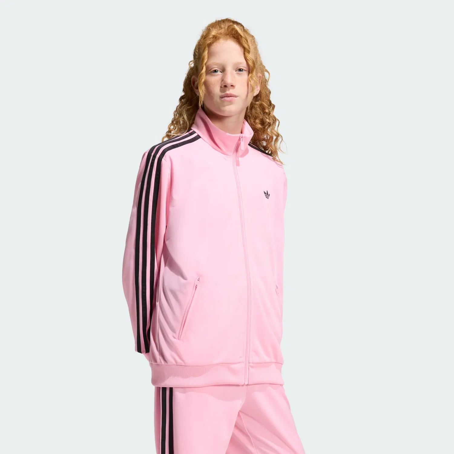 Толстовка на молнии Adidas Originals Firebird розового цвета — фото 2