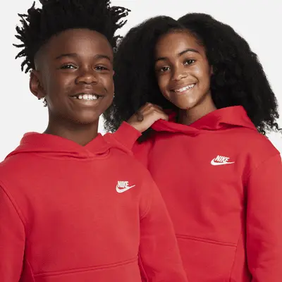 Худи Nike Sportswear Club Fleece, цвет University Red/White — фото 3