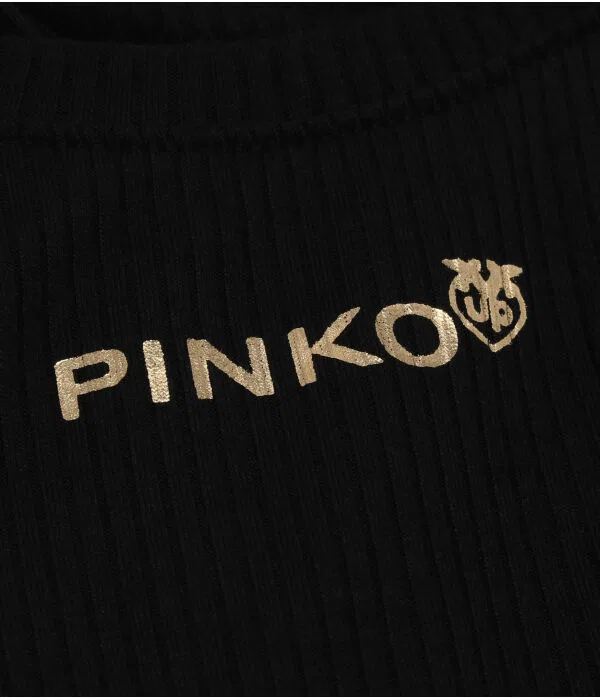 Детское платье для девочек с длинным рукавом Vestito Pinko Up, черный — фото 3