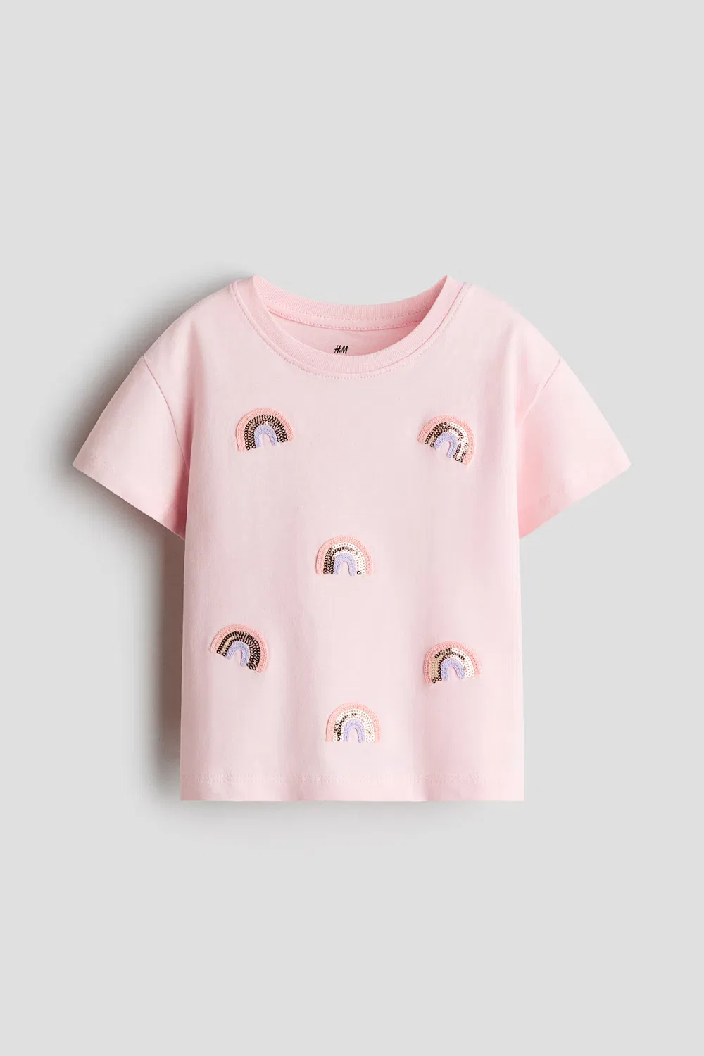Футболка H&M, Hellrosa/Regenbögen