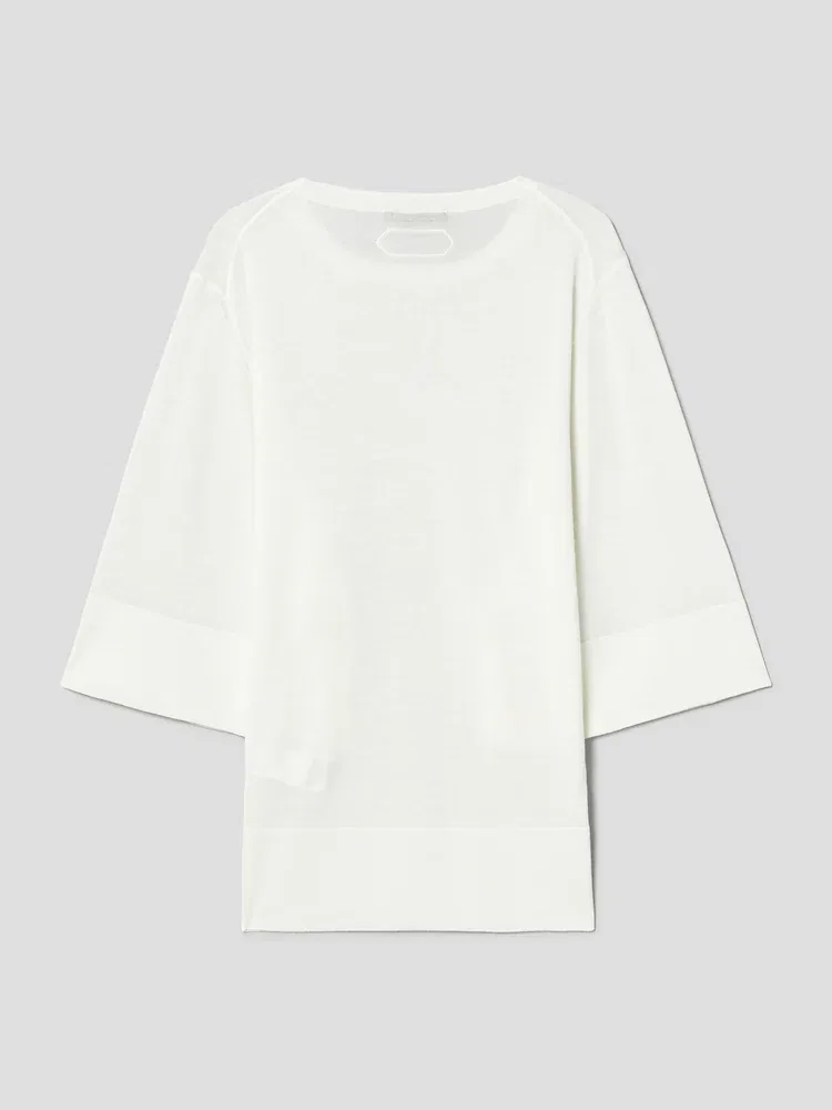 Женская футболка с длинным рукавом La Maille Mananco JACQUEMUS, White — фото 2