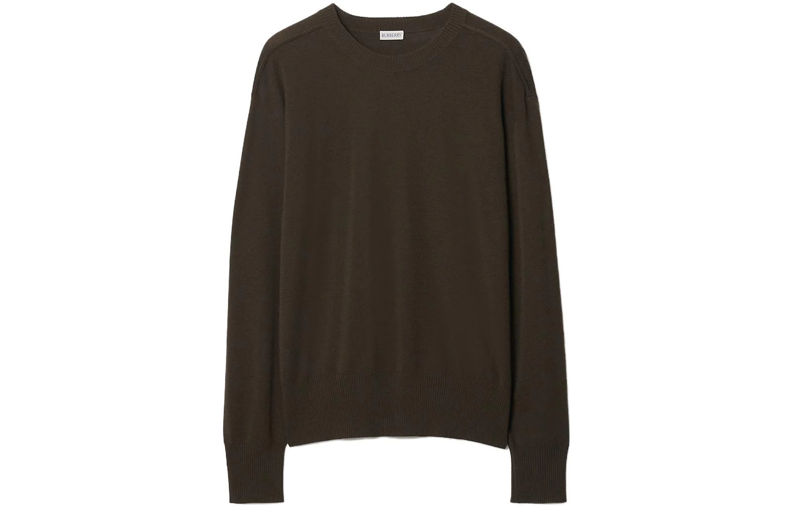 Вязаный свитер с заниженной линией плеча Burberry, Otter Color
