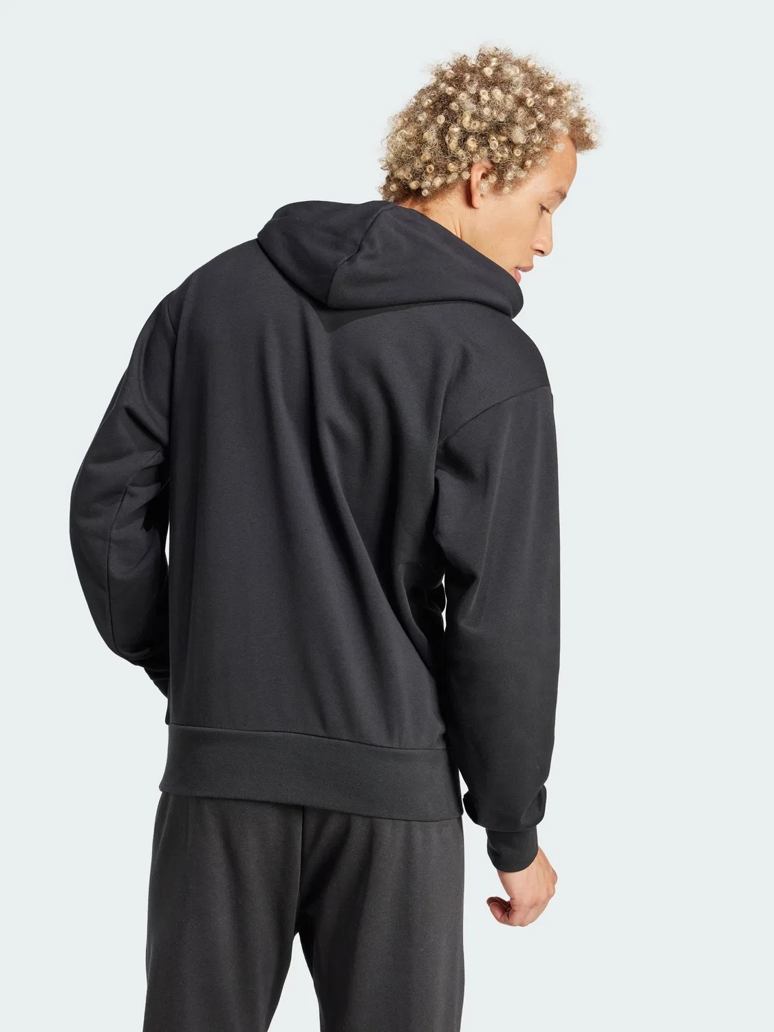 Худи из французского трикотажа, Essentials Big Logo adidas, черный — фото 2