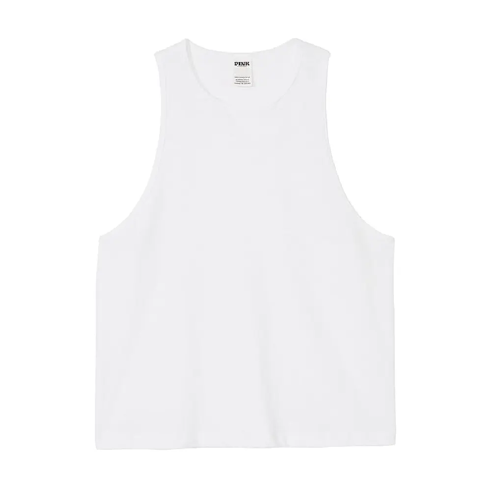 

Топ Victoria's Secret Pink Cotton Racerback Tank, белый