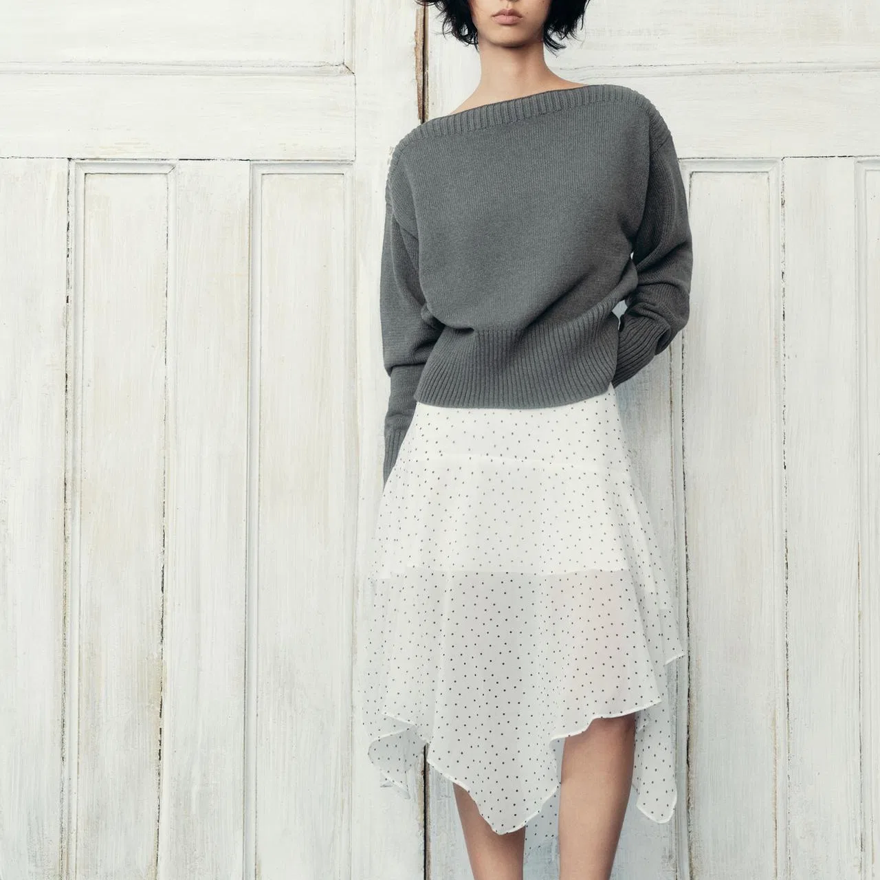 Женская повседневная длинная юбка White/Black ZARA — фото 4