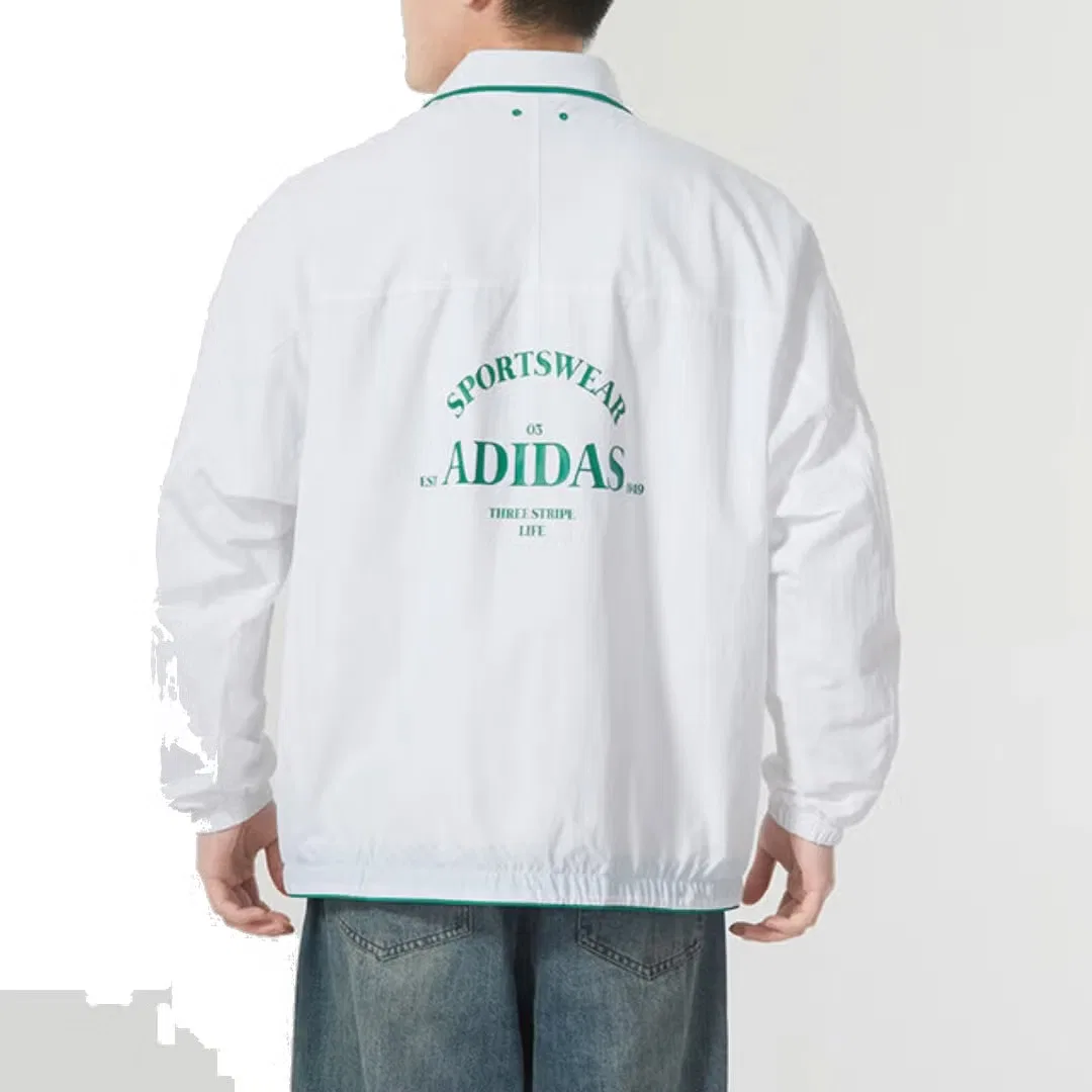 Куртка с принтом Adidas, белая — фото 2