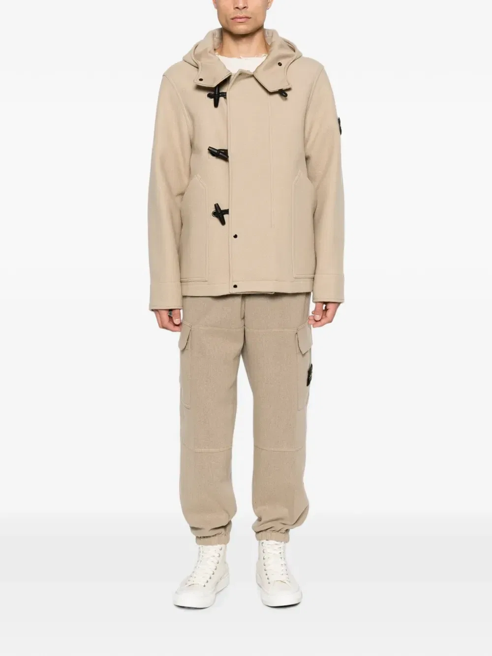 Куртка с капюшоном на застежке-тумблере Stone Island, бежевый — фото 2
