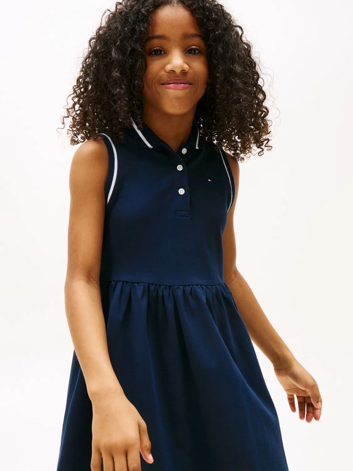 Платье-поло без рукавов Fit and Flare, Essential Tommy Hilfiger, синий — фото 4