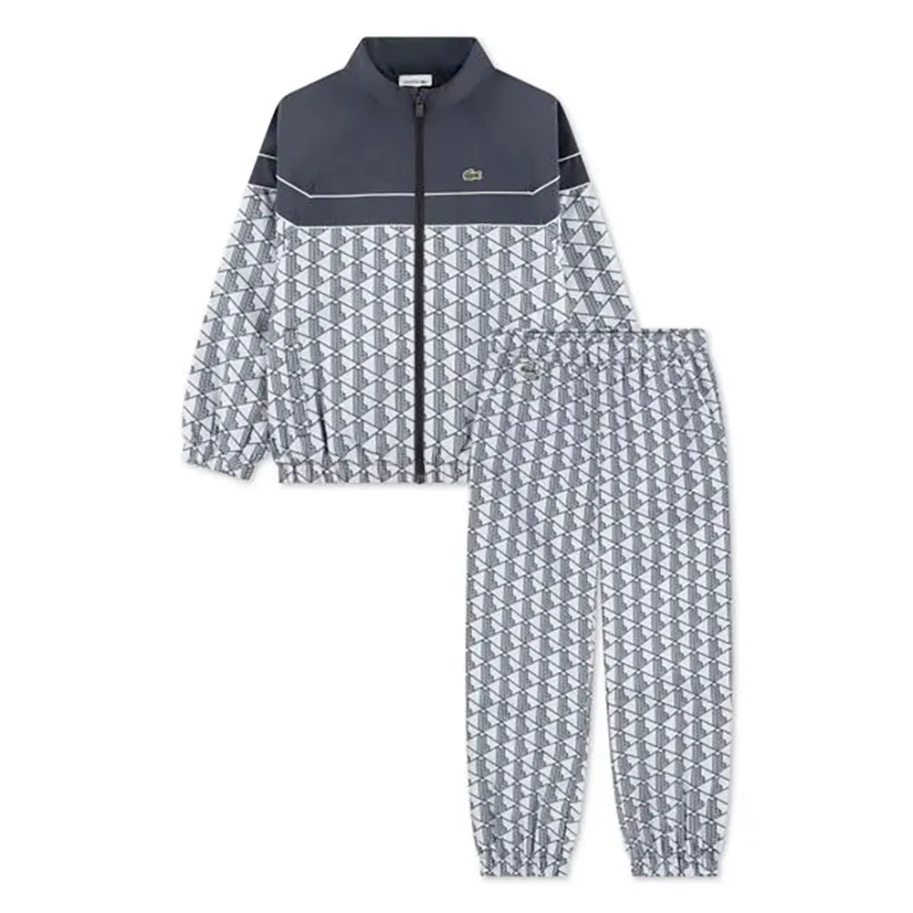 Комплект из лонгслива и брюк Lacoste Kids, серый