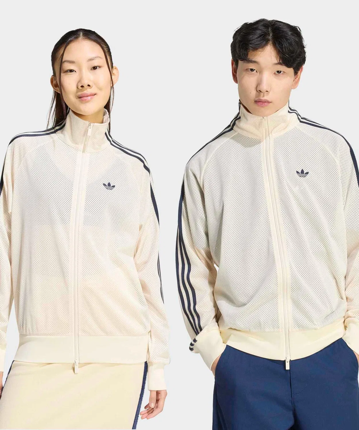 Женский/Мужской лонгслив с принтом Adidas Originals, Белый
