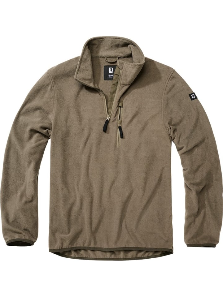 

Флисовая куртка/флисовый свитер "Fleece Troyer" зеленого цвета Brandit