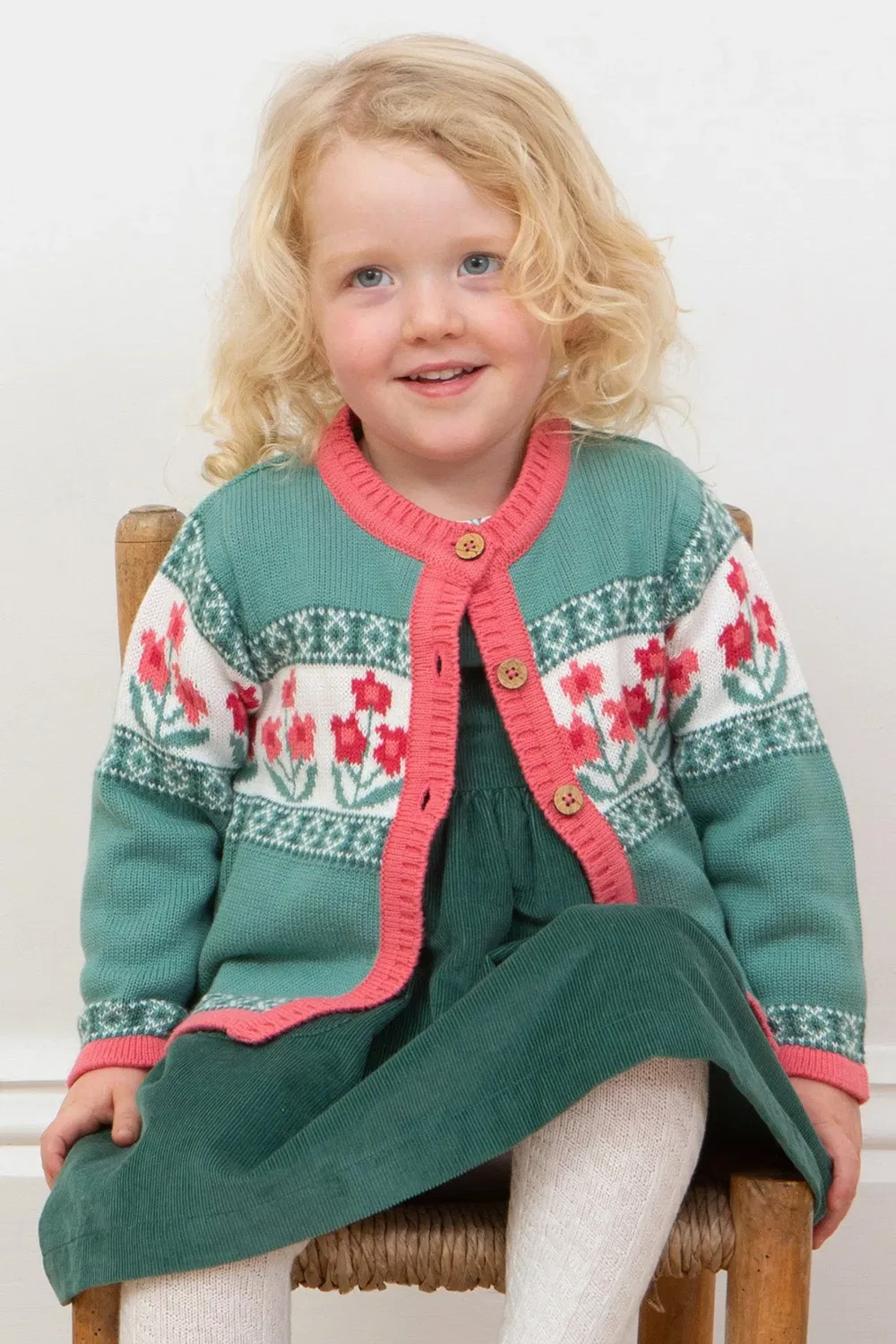 Детский кардиган Rosey Posey Cardi Kite, Green — фото 2