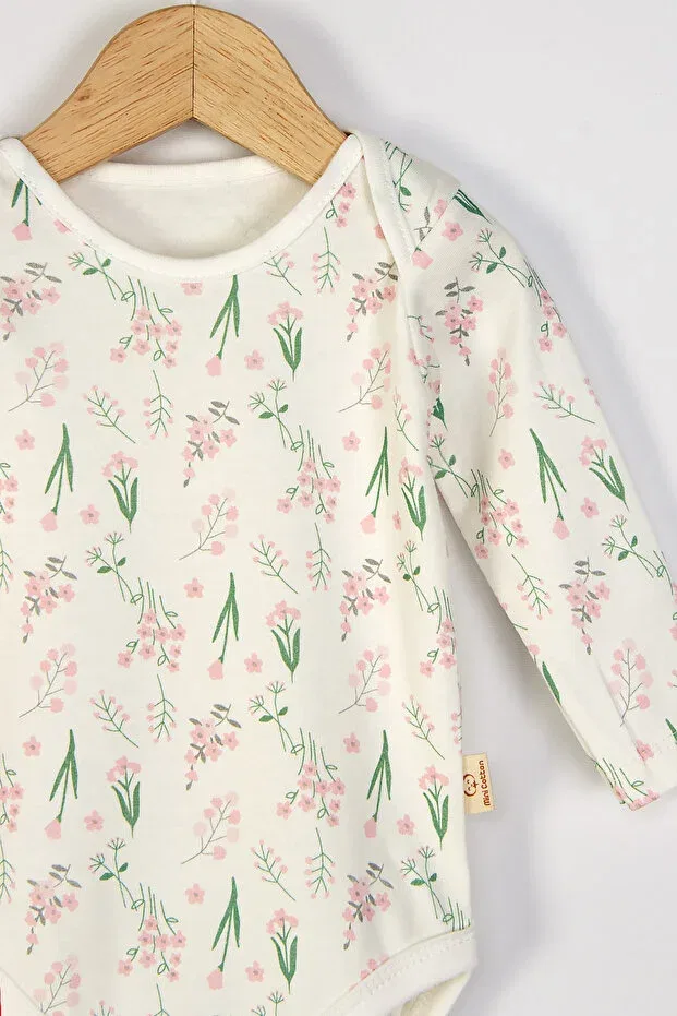 Детское боди для девочек с длинным рукавом Mini Cotton, Pink — фото 4