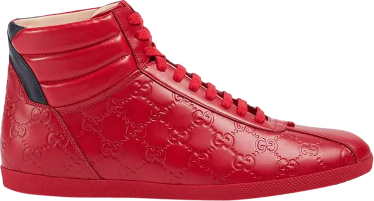 

Кроссовки Gucci Signature High Top Red, красный